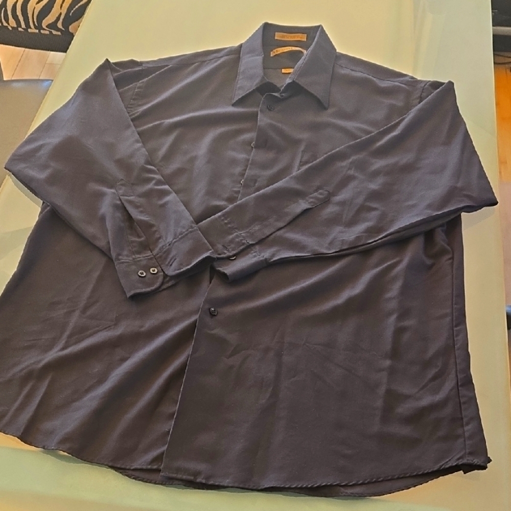 Milano Black Casual Button Down Shirt Classic Fit